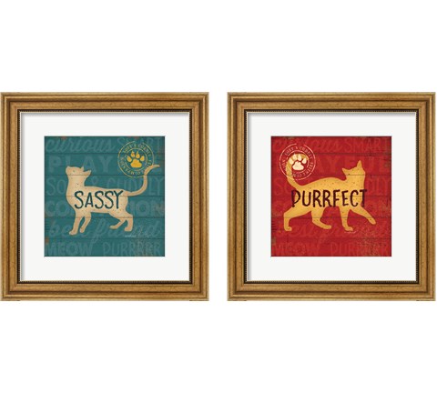 Cat Traits 2 Piece Framed Art Print Set by Jennifer Pugh