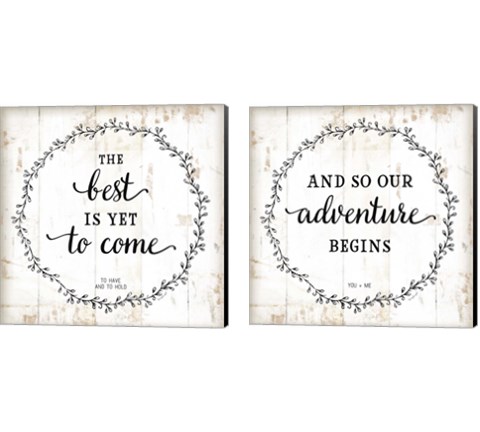 And So Our Adventure Begins 2 Piece Canvas Print Set by Jennifer Pugh