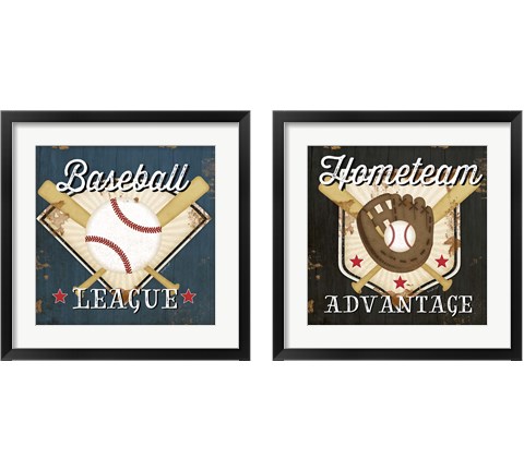 Baseball 2 Piece Framed Art Print Set by Jennifer Pugh
