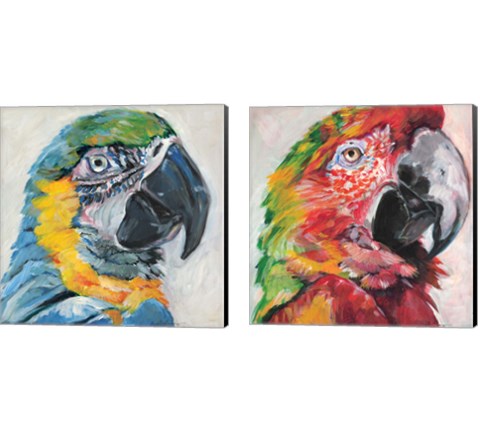 Parrot 2 Piece Canvas Print Set by Anne Seay