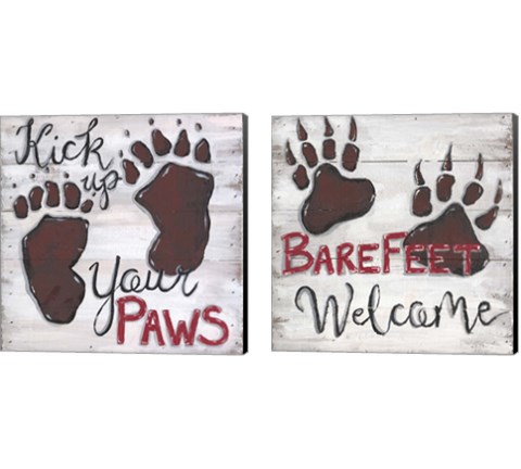 Barefeet Welcome 2 Piece Canvas Print Set by Anne Seay