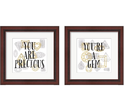 You Are Precious & A Gem 2 Piece Framed Art Print Set by Moira Hershey