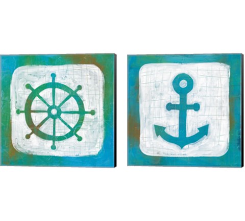 Ahoy  2 Piece Canvas Print Set by Melissa Averinos