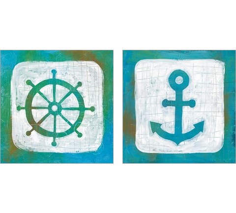 Ahoy  2 Piece Art Print Set by Melissa Averinos