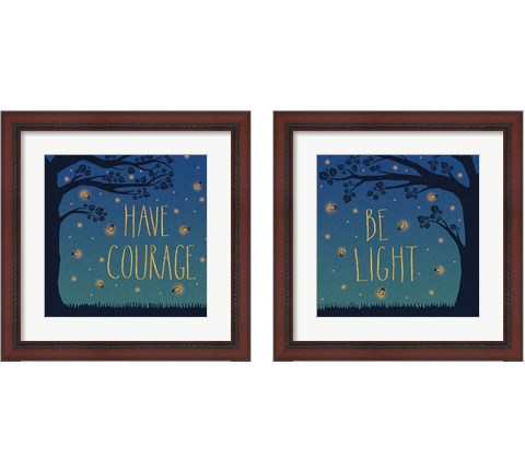 Twilight Fireflies 2 Piece Framed Art Print Set by Laura Marshall