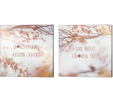 Autumn Calling 2 Piece Canvas Print Set by Laura Marshall