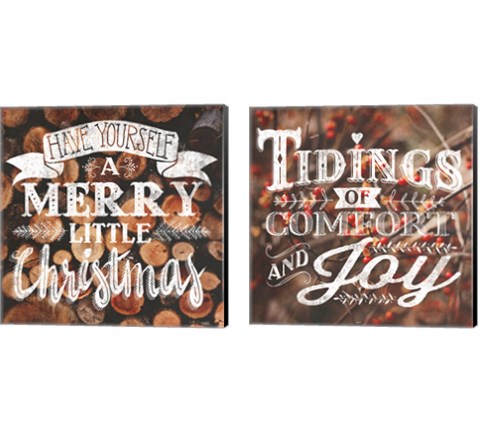 Comfort and Joy 2 Piece Canvas Print Set by Laura Marshall