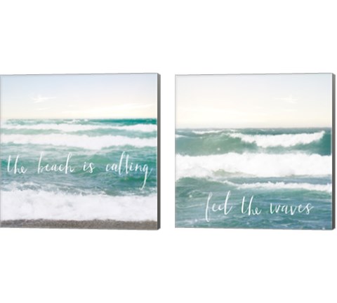 Feel the Waves 2 Piece Canvas Print Set by Laura Marshall