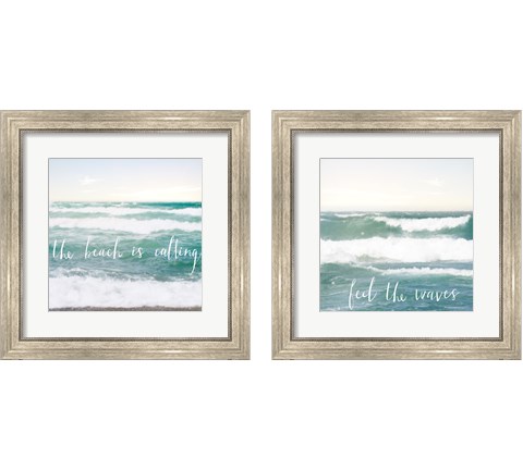 Feel the Waves 2 Piece Framed Art Print Set by Laura Marshall