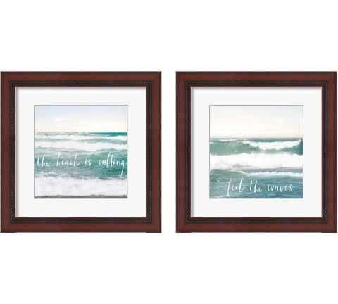 Feel the Waves 2 Piece Framed Art Print Set by Laura Marshall