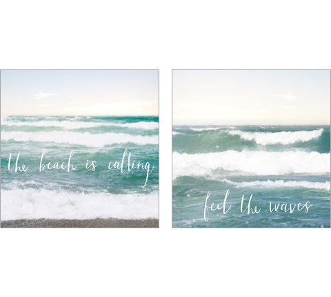 Feel the Waves 2 Piece Art Print Set by Laura Marshall