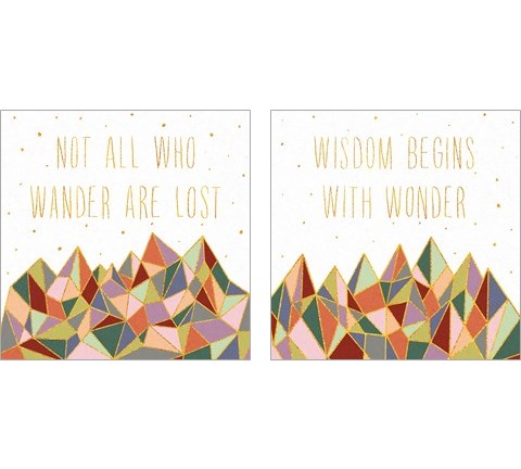 Written in the Stars on White 2 Piece Art Print Set by Laura Marshall