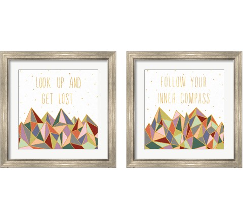 Written in the Stars on White 2 Piece Framed Art Print Set by Laura Marshall