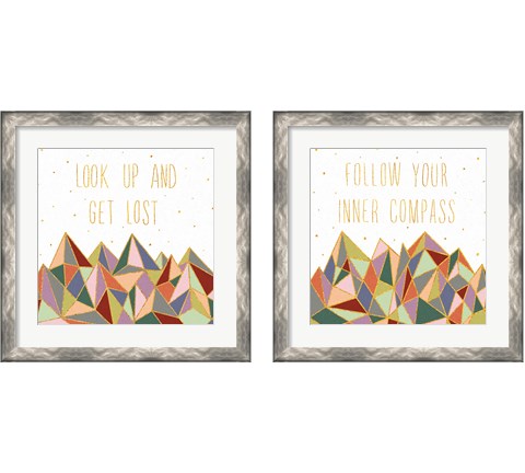 Written in the Stars on White 2 Piece Framed Art Print Set by Laura Marshall