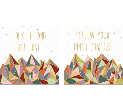 Written in the Stars on White 2 Piece Art Print Set by Laura Marshall