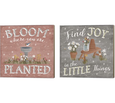 Blooming Garden 2 Piece Canvas Print Set by Laura Marshall