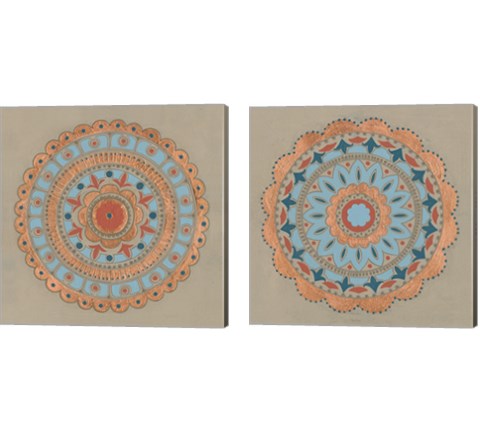 Copper Mandala 2 Piece Canvas Print Set by Kathrine Lovell