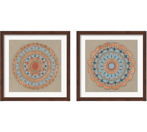 Copper Mandala 2 Piece Framed Art Print Set by Kathrine Lovell