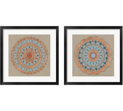 Copper Mandala 2 Piece Framed Art Print Set by Kathrine Lovell