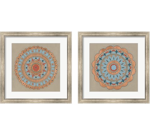 Copper Mandala 2 Piece Framed Art Print Set by Kathrine Lovell