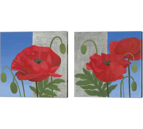 More Poppies 2 Piece Canvas Print Set by Kathrine Lovell