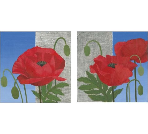 More Poppies 2 Piece Art Print Set by Kathrine Lovell