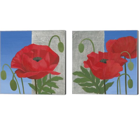 More Poppies 2 Piece Canvas Print Set by Kathrine Lovell