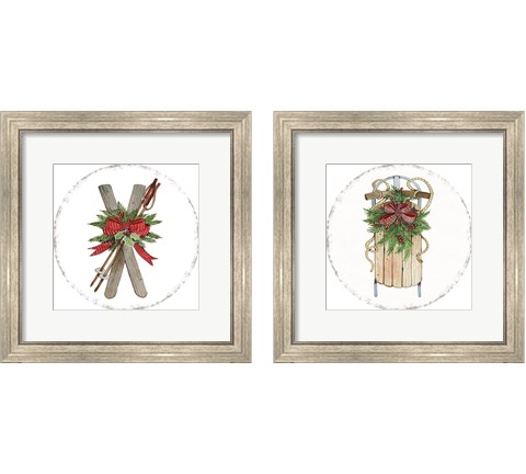 Holiday Sports 2 Piece Framed Art Print Set by Kathleen Parr McKenna