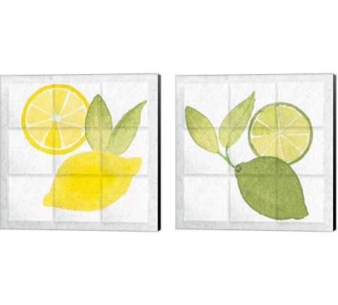 Citrus Tile 2 Piece Canvas Print Set by Wild Apple Portfolio