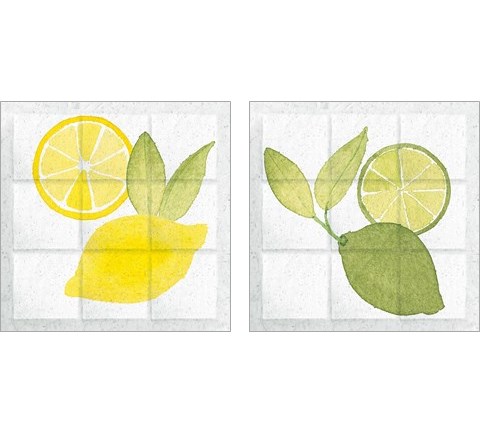Citrus Tile 2 Piece Art Print Set by Wild Apple Portfolio