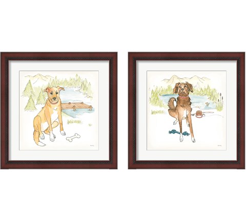 Dog Days of Summer 2 Piece Framed Art Print Set by Wild Apple Portfolio