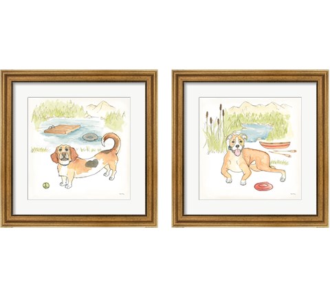 Dog Days of Summer 2 Piece Framed Art Print Set by Wild Apple Portfolio