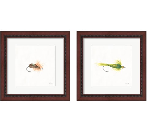 Gone Fishin 2 Piece Framed Art Print Set by Wild Apple Portfolio