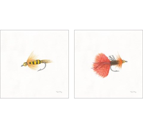 Gone Fishin 2 Piece Art Print Set by Wild Apple Portfolio