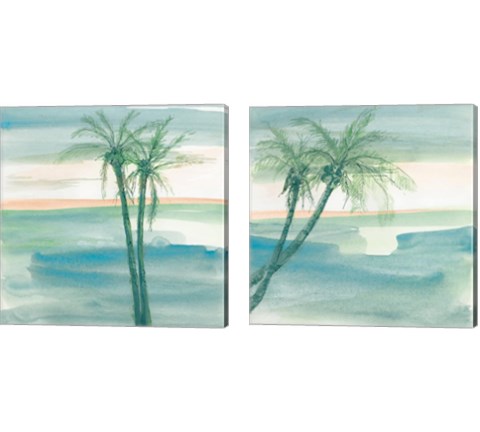 Peaceful Dusk Tropical 2 Piece Canvas Print Set by Chris Paschke