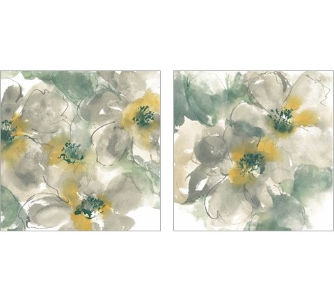 Silver Quince on White 2 Piece Art Print Set by Chris Paschke