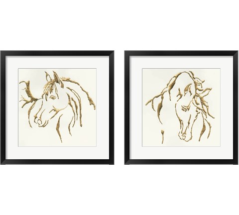 Gilded Horse 2 Piece Framed Art Print Set by Chris Paschke