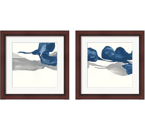 Sapphire and Gray 2 Piece Framed Art Print Set by Chris Paschke