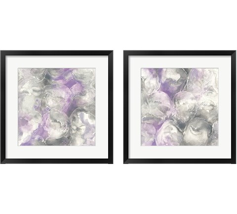 Amethyst Circles 2 Piece Framed Art Print Set by Chris Paschke