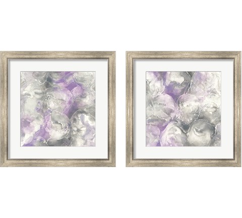 Amethyst Circles 2 Piece Framed Art Print Set by Chris Paschke