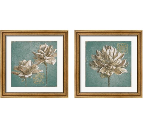 Seed Pod  no Words Turquoise 2 Piece Framed Art Print Set by Beth Grove