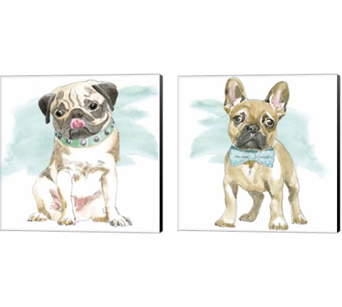 Glamour Pups 2 Piece Canvas Print Set by Beth Grove