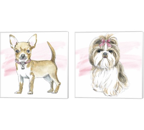 Glamour Pups 2 Piece Canvas Print Set by Beth Grove