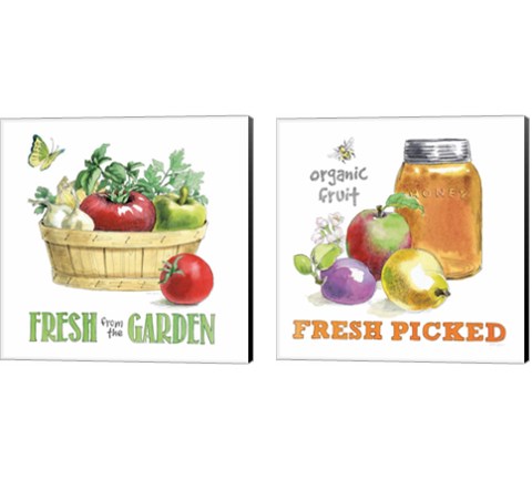 Fresh From The Garden 2 Piece Canvas Print Set by Beth Grove
