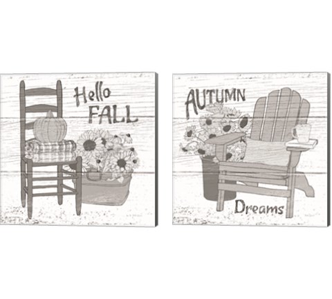 Fall Cabin 2 Piece Canvas Print Set by Beth Grove