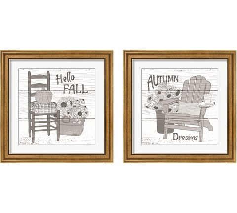 Fall Cabin 2 Piece Framed Art Print Set by Beth Grove