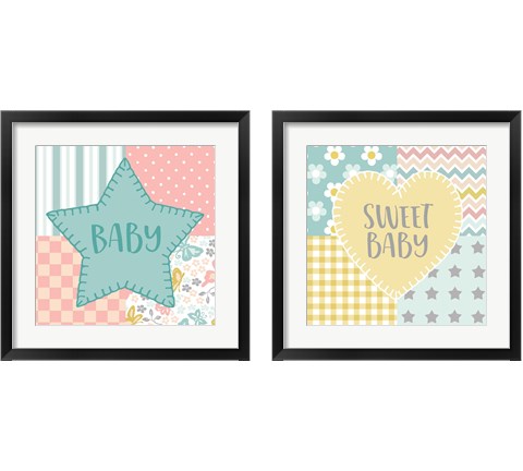 Baby Quilt 2 Piece Framed Art Print Set by Beth Grove
