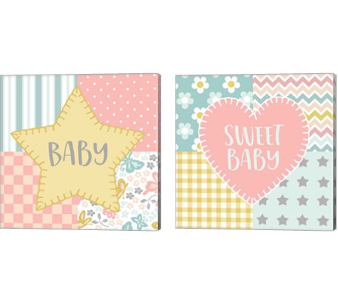 Baby Quilt 2 Piece Canvas Print Set by Beth Grove