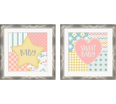Baby Quilt 2 Piece Framed Art Print Set by Beth Grove