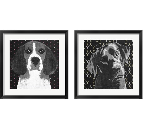 BW Dog 2 Piece Framed Art Print Set by Posters International Studio
